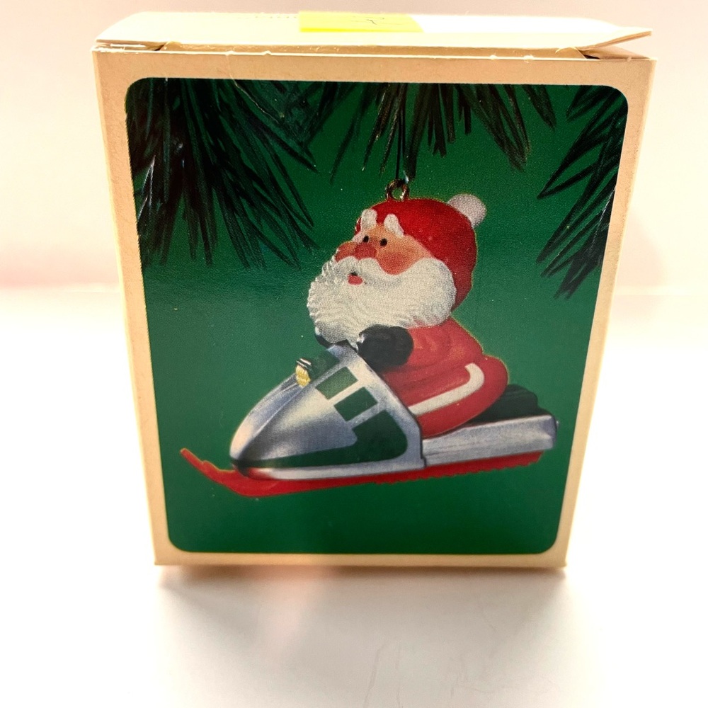 Vintage 1984 Hallmark Keepsake Ornament
 Snowmobile Santa
QX431–4